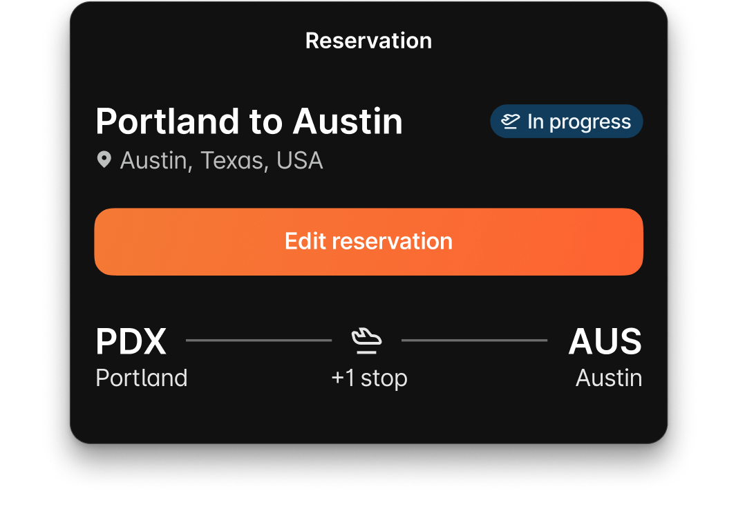 Group events - Itinerary