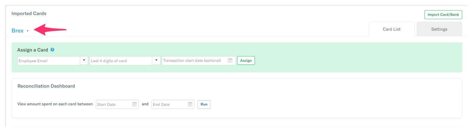 CX: expensify-impoted-cards