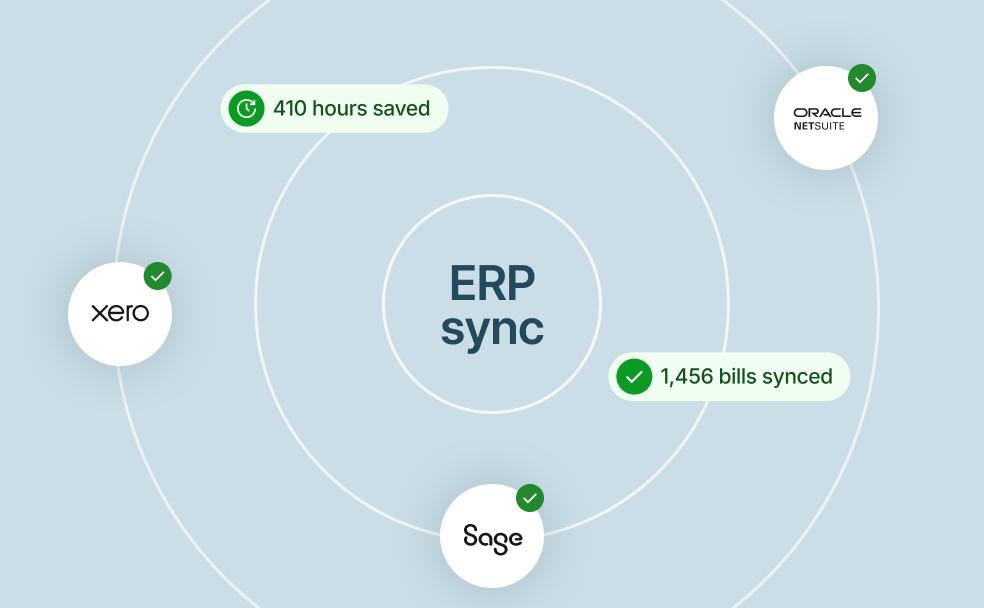 sync ERPs like NetSuite, Xero, and Sage Intacct with Brex