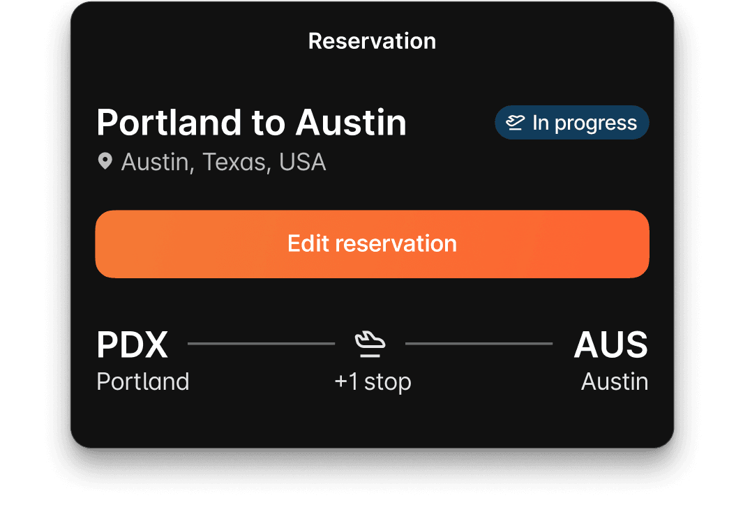 Group events - Itinerary