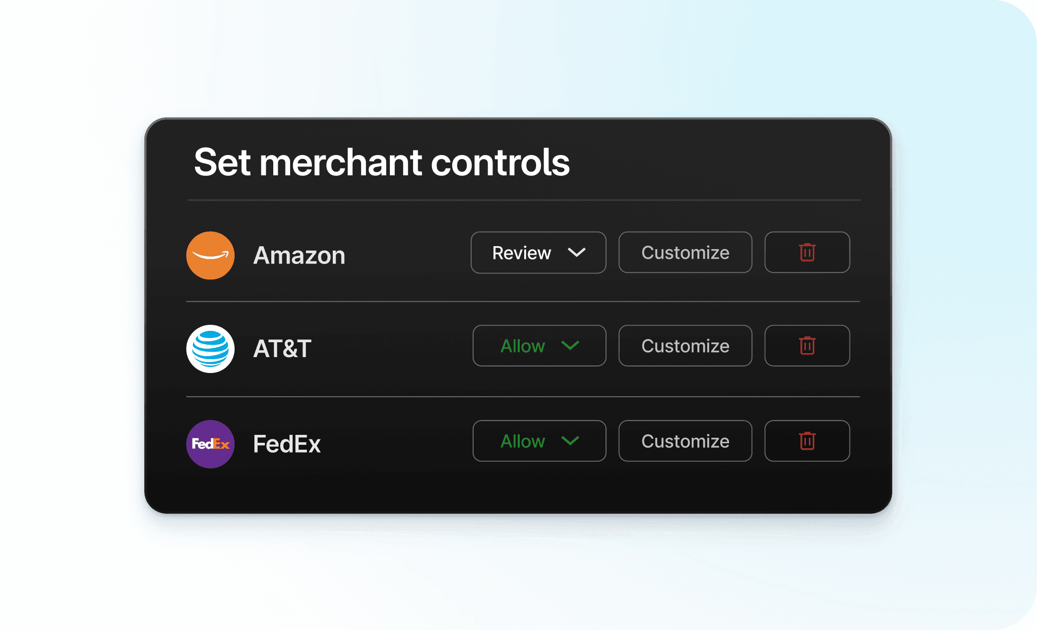 Payables-merchant controls