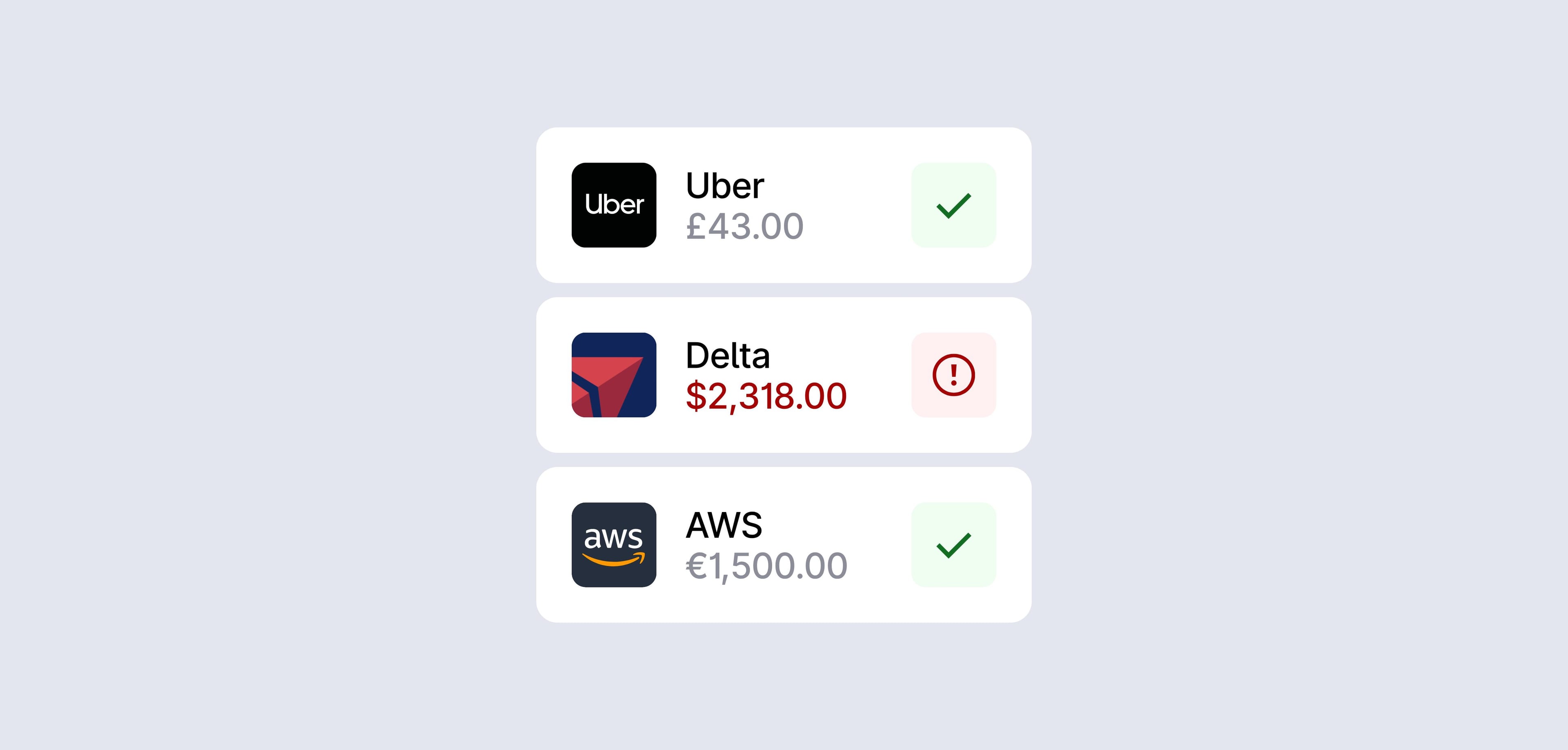UI of a transaction being declined