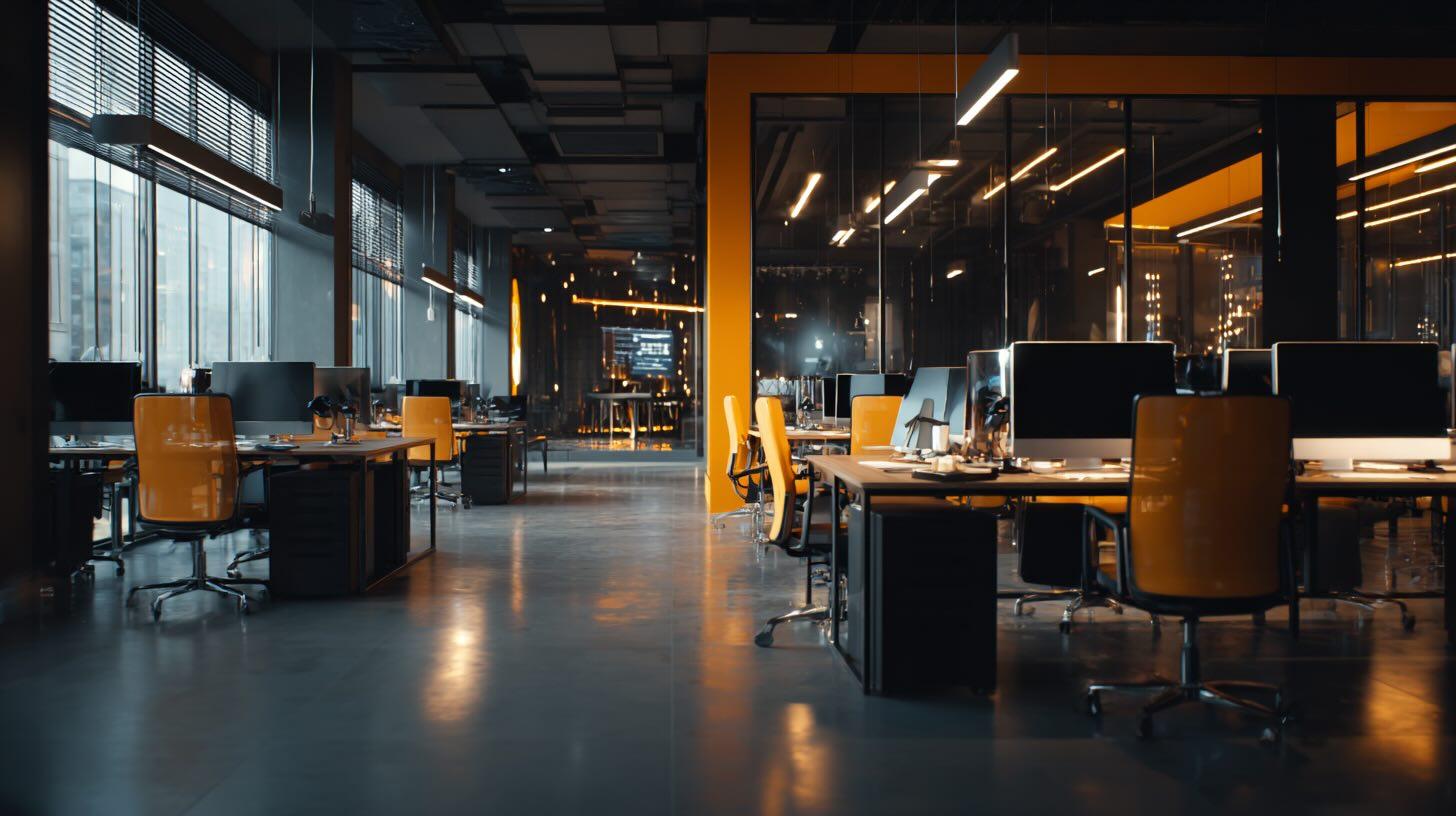 An empty startup office. 
