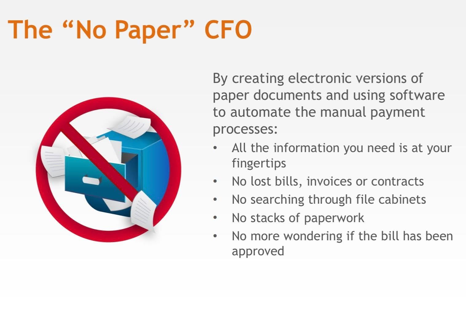 The "No Paper" CFO