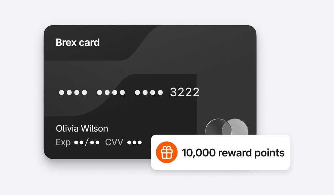 Brex cards with rewards UI