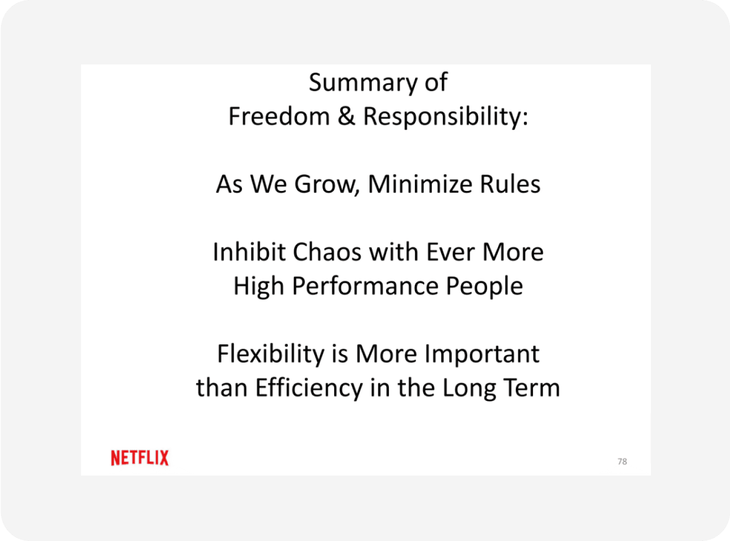 Netflix presentation slide