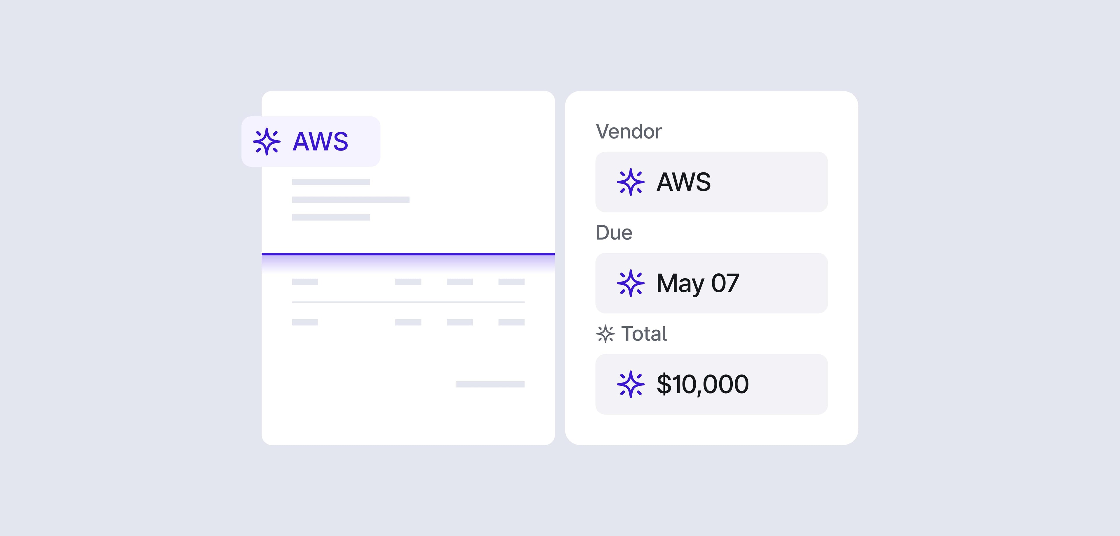 UI of Brex AI reading an invoice