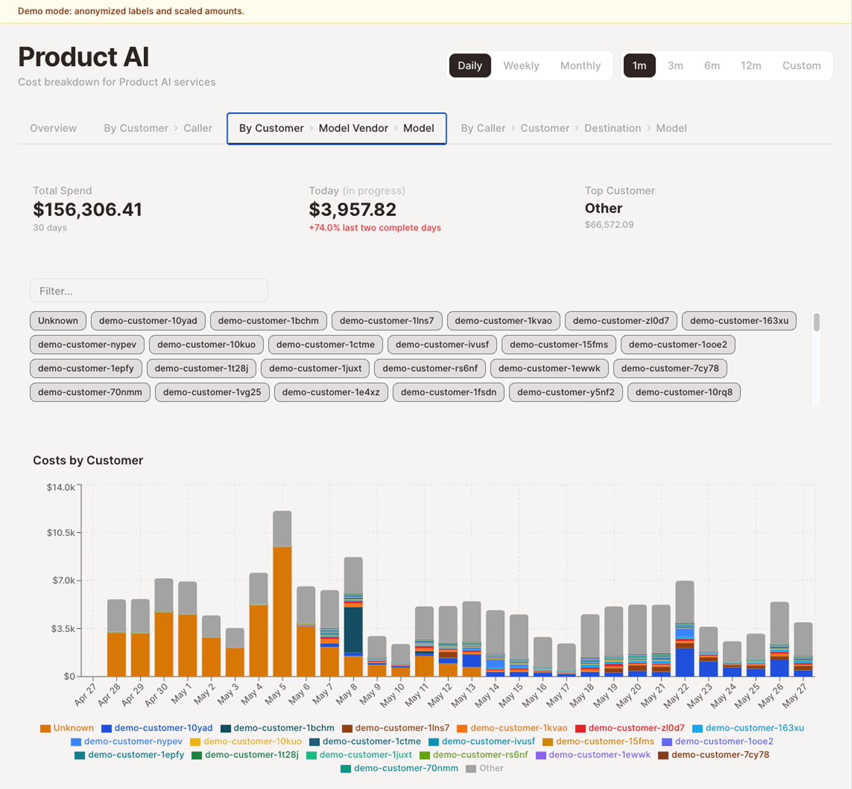 Product AI screen shot