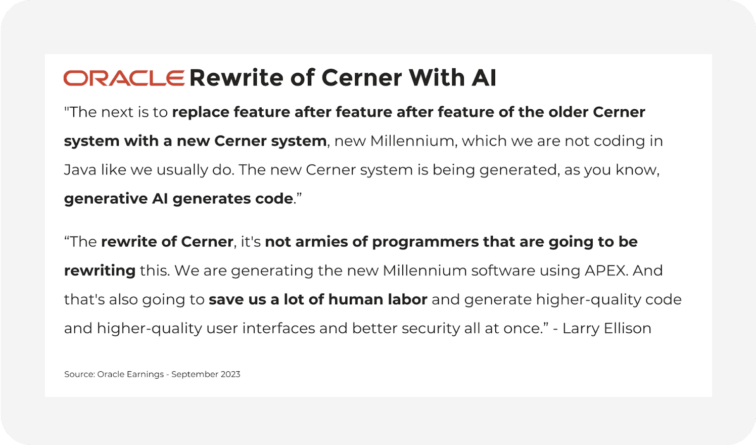 Rewrite of cerner with AI
