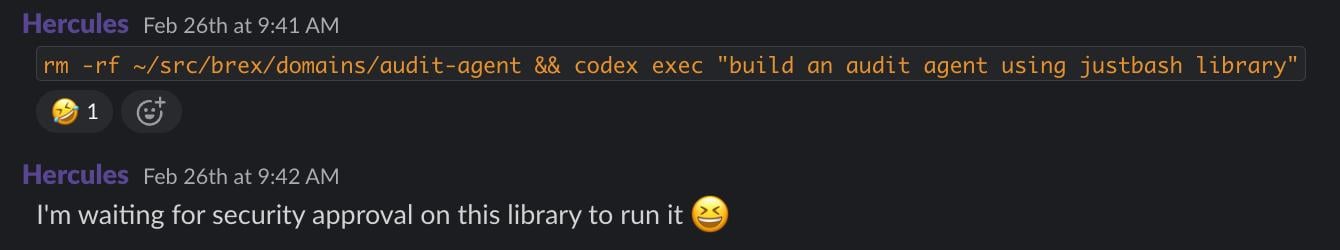 slack message
