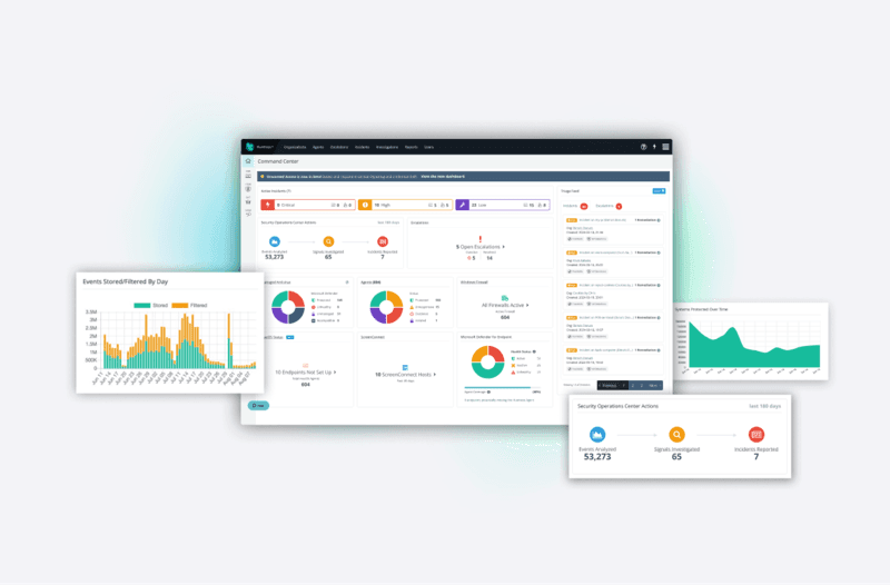 UI of the Huntress software